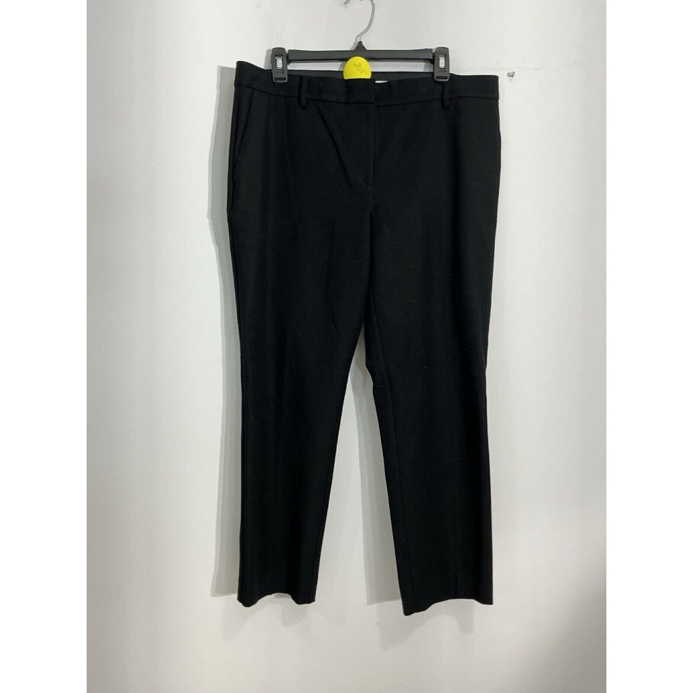 Womans Ann Taylor Black Front Zip Crop Pants Size 12